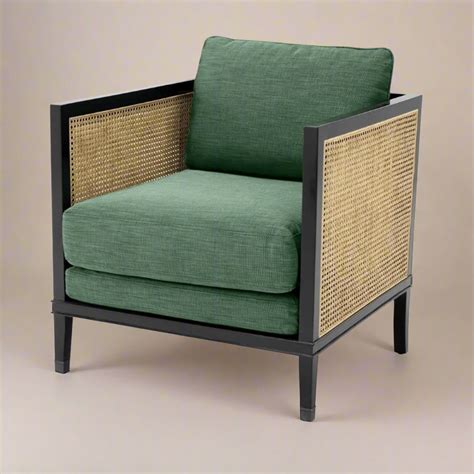 Ruth Modern Natural Rattan Weave Beechwood Lounge Chair – Bluedot Design