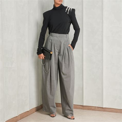 Crystal Cluster Draped Long Sleeve Open Back Top | Area | Le Mill