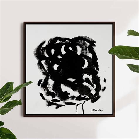 Stain III - Black and white minimalistic art, minimalism trend | Art ...