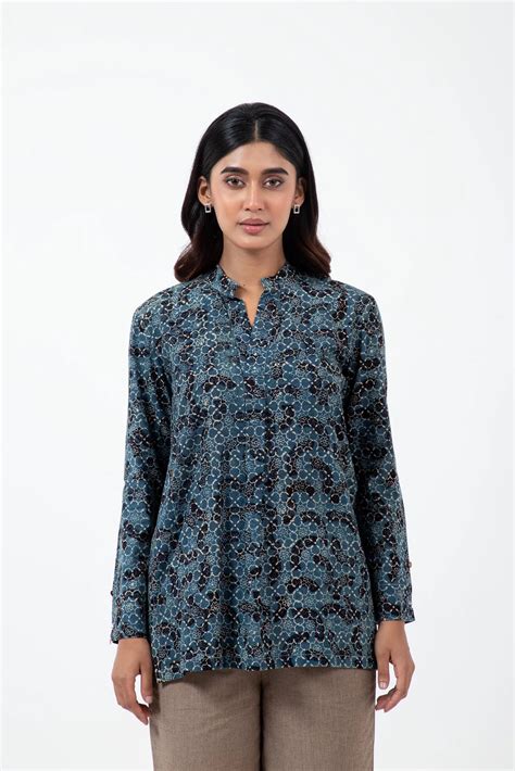 Block printed Brushstroked Forever Kurta | Inkriti