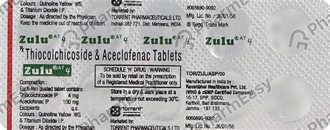 Zulu At 4mg Strip Of 10 Tablets: Uses, Side Effects, Price & Dosage ...
