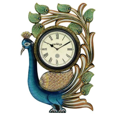 Buy Sayed Gems Peacock Analog Wall Clock-12 X 12 Inch Online at Low ...