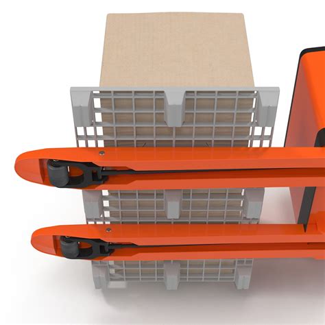 Powered Pallet Jack and Plastic Pallet Set 3D | 3D Molier International