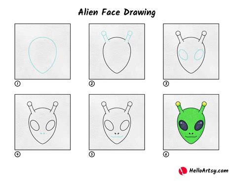 Image result for Alien Head Drawing Easy