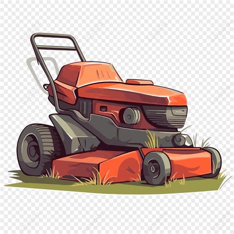 Lawn Mower Clipart Lawnmower In A Cartoon Illustration Vector Cartoon ...