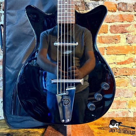 08-25 Danelectro Convertible Rubber Bridge Acoustic Electric Guitar w ...