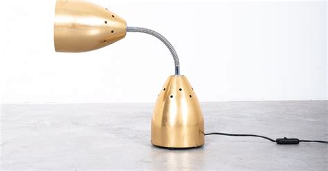 Sun Desk Lamp Gold Anodized Aluminum, Switzerland 1951 – DERIVE
