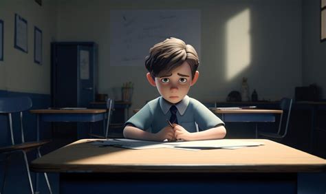 Portrait d'un jeune étudiant triste victime d'intimidation à l'école ...