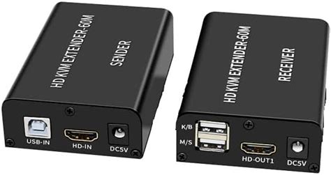 Mak World® HDMI KVM Extender Cat5e/6 Rj45 USB HDMI KVM Switch Extension ...