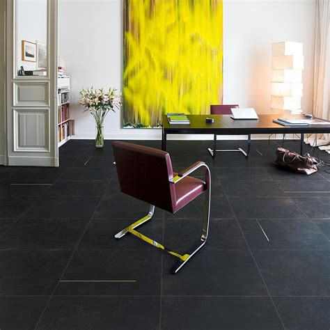 Buy Stria Bar Black 23.62 in. x 23.62 in. Matte Porcelain Floor and ...