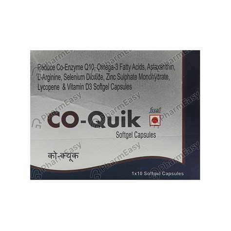 Buy Co Quik Strip Of 10 Capsules Online & Save Up to 24% at PharmEasy