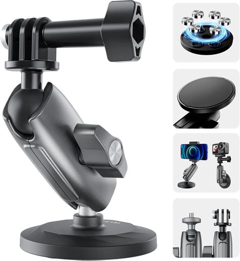 Amazon.com: TELESIN Suction Cup + Magnetic Mount Kit for Insta360 Go3 ...