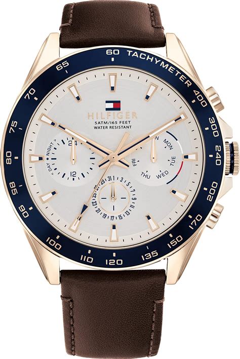 Tommy Hilfiger Silver White Dial Round Shaped Casual Men Watch ...