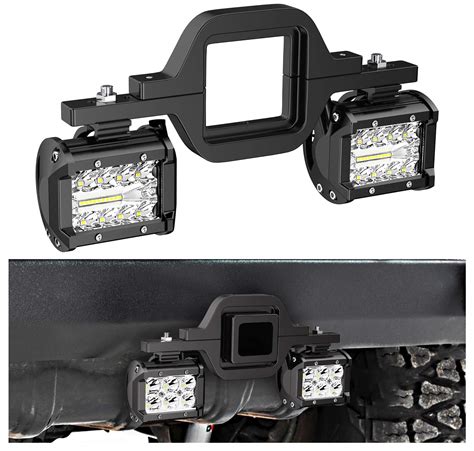 Nilight 2 PCS 4 Inch 60W Led Pods with 2.5 Inch Tow Hitch Mounting ...