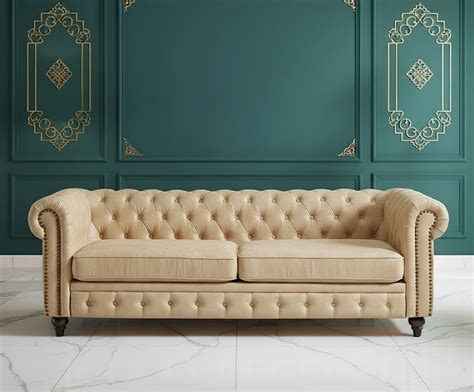 Buy Royal Chesterfield 3 Seater Sofa Online - Flat 30% OFF | Golden ...
