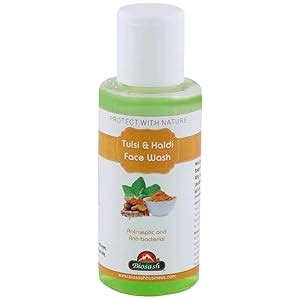Biosash Tulsi And Haldi Face Wash 100ml | Herbal Facial Cleanser with ...