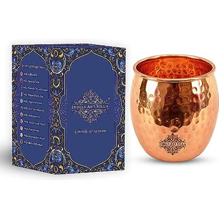 Buy Copper Hub Copper Small Size Carafes for Water (500ml) (Loose Lid ...