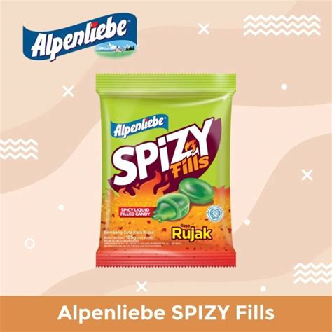 Alpenliebe Spicy Liquid Filled Candy Rasa Rujak Flavor,105g Raw Mango ...