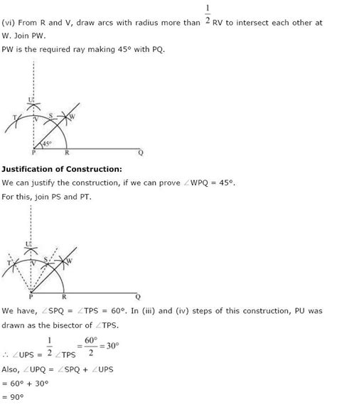 Maths Geometric Constructions, Class 9 Question Answer