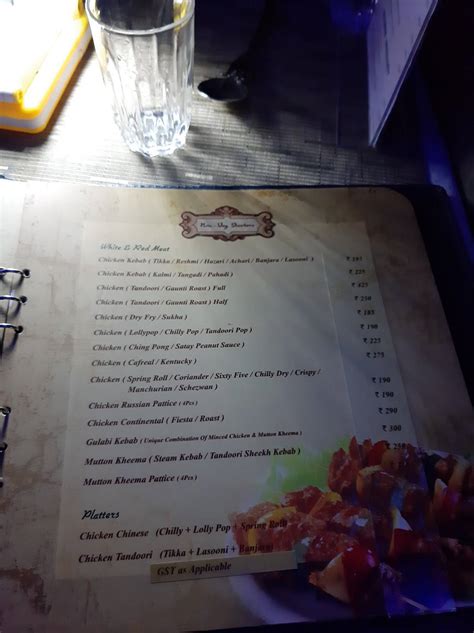 Menu at Daman Delite, Daman
