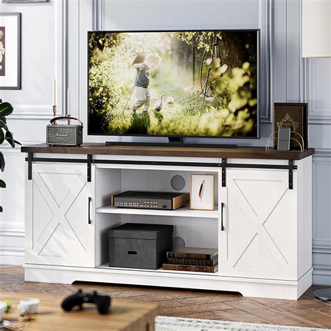 Amazon.com: IDEALHOUSE Farmhouse TV Stand, Entertainment Center for 65 ...
