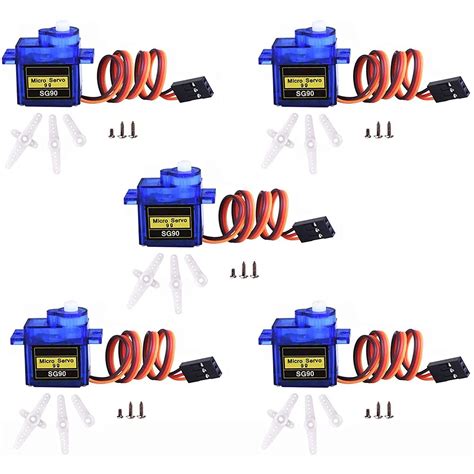 Buy MMOBIEL5 Pcs SG90 9g Micro Servo Motor Kit for RC Drone/Car ...