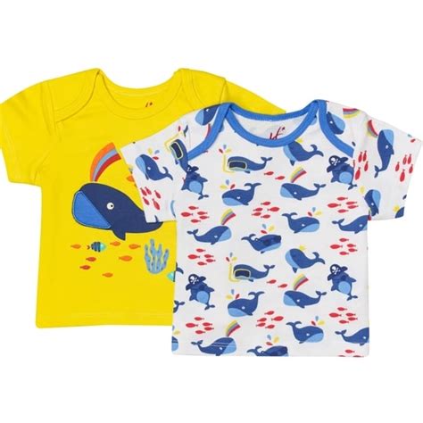 Buy H by Hamleys Boys Short Sleeves T-Shirt Set Dolphin Print-Pack of 2 ...