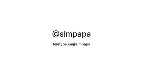 @simpapa — Teletype