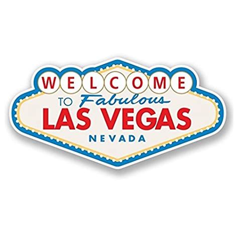 Las Vegas Sign Vinyl Sticker Decal - 4 INCH Wide Sticker Graphic ...