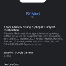 Google Camera PX 8.1.008: ecco tutte le novità introdotte