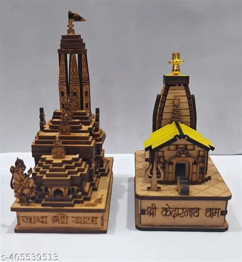 A&S VENTURES Shree Kedarnath Dham Mandir Mahadev Temple in Wood Color ...
