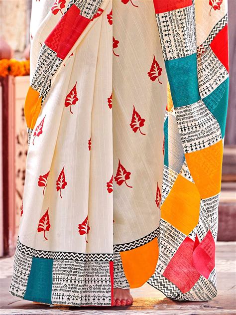 Geometric Printed Bagh Saree – Vivid By Nupur
