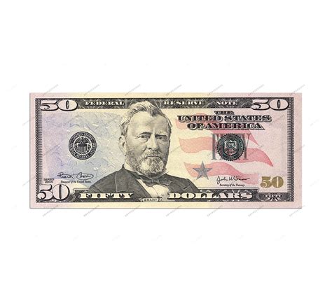 US 50 Dollar Bill Money PNG Graphic Banknote Front Back — drypdesigns