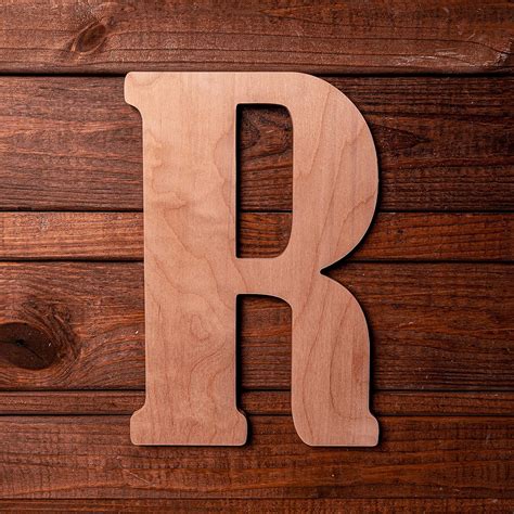 Buy UNFINISHEDWOODCO Vintage 18 Inch Unfinished Wood Letter R, 18 Tall ...