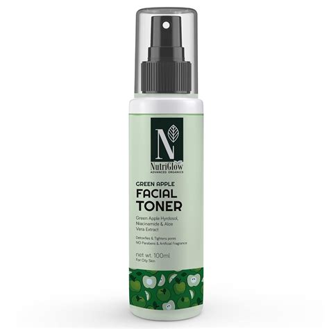 Buy NutriGlow Advanced Organic Green Apple Facial Toner with Green ...