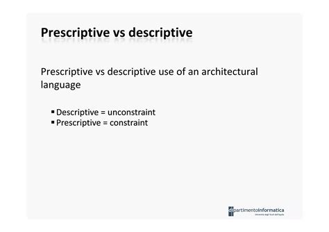 Prescriptive Vs Proscriptive