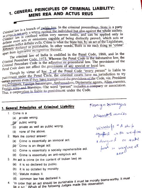 Criminal Law notes - Political Science - Studocu
