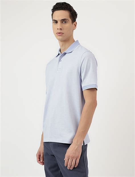 Buy Cotton Rich Self Design Polo Neck T-Shirt at Marks & Spencer