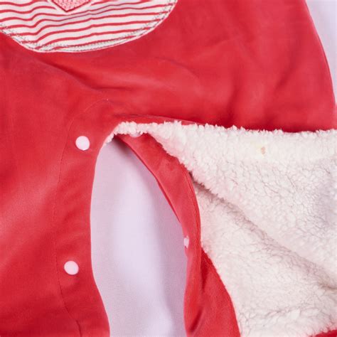 Red Bear Velvet Winter Romper with Sherpa – Mama and Peaches