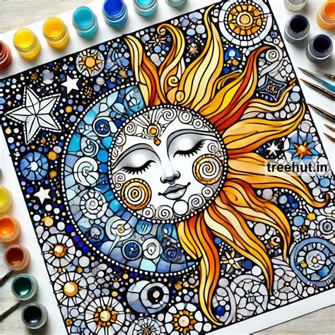 Sun Stain Glass Painting Ideas