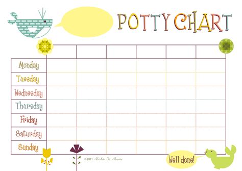 Free printable potty chart | Printable potty chart, Reward chart ...