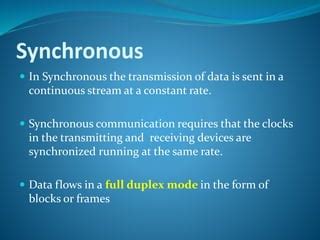 Synchronous and Asynchronous Transmission | PPT