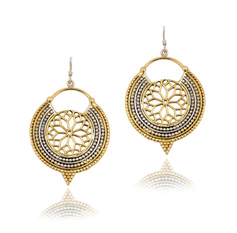 925 Sterling Silver Two Tone Danglers – Neeta Boochra Jewellery