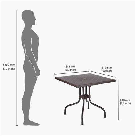 Buy Helios Terrence Polypropylene Foldable Table - Brown from Helios by ...