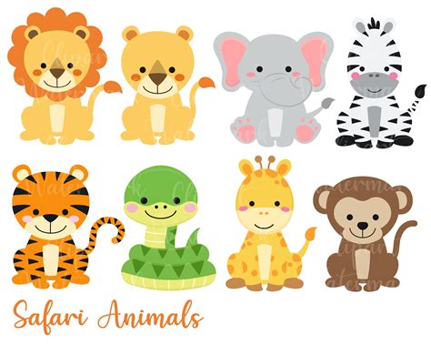 Printable Safari Animals Clipart