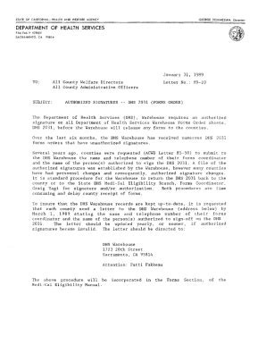 Fillable Online AUTHORIZED SIGNATURES -- DHS 2031 (FORMS ORDER) Fax ...