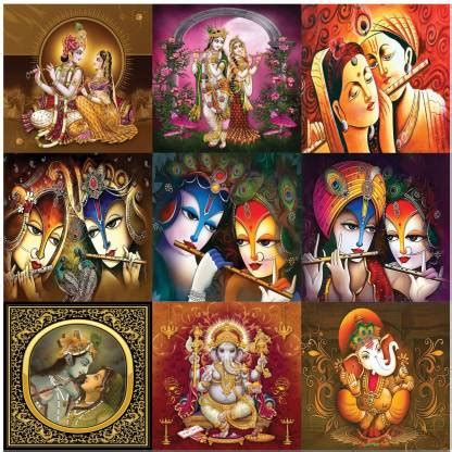 DECOR Production 60.96 cm Hindu God Theme Design Collage Sticker Poster ...