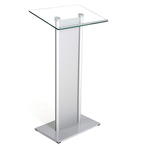 Buy M&T Displays Tempered Clear Glass Conference Podium Stand with ...