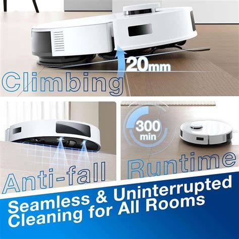 ECOVACS Deebot N20 Pro Robotic Floor Cleaner "8000Pa Strong Suction ...