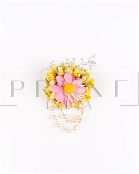 Buy Floral Brooch in Bud Flower For Bridegroom– PRUNE INDIA